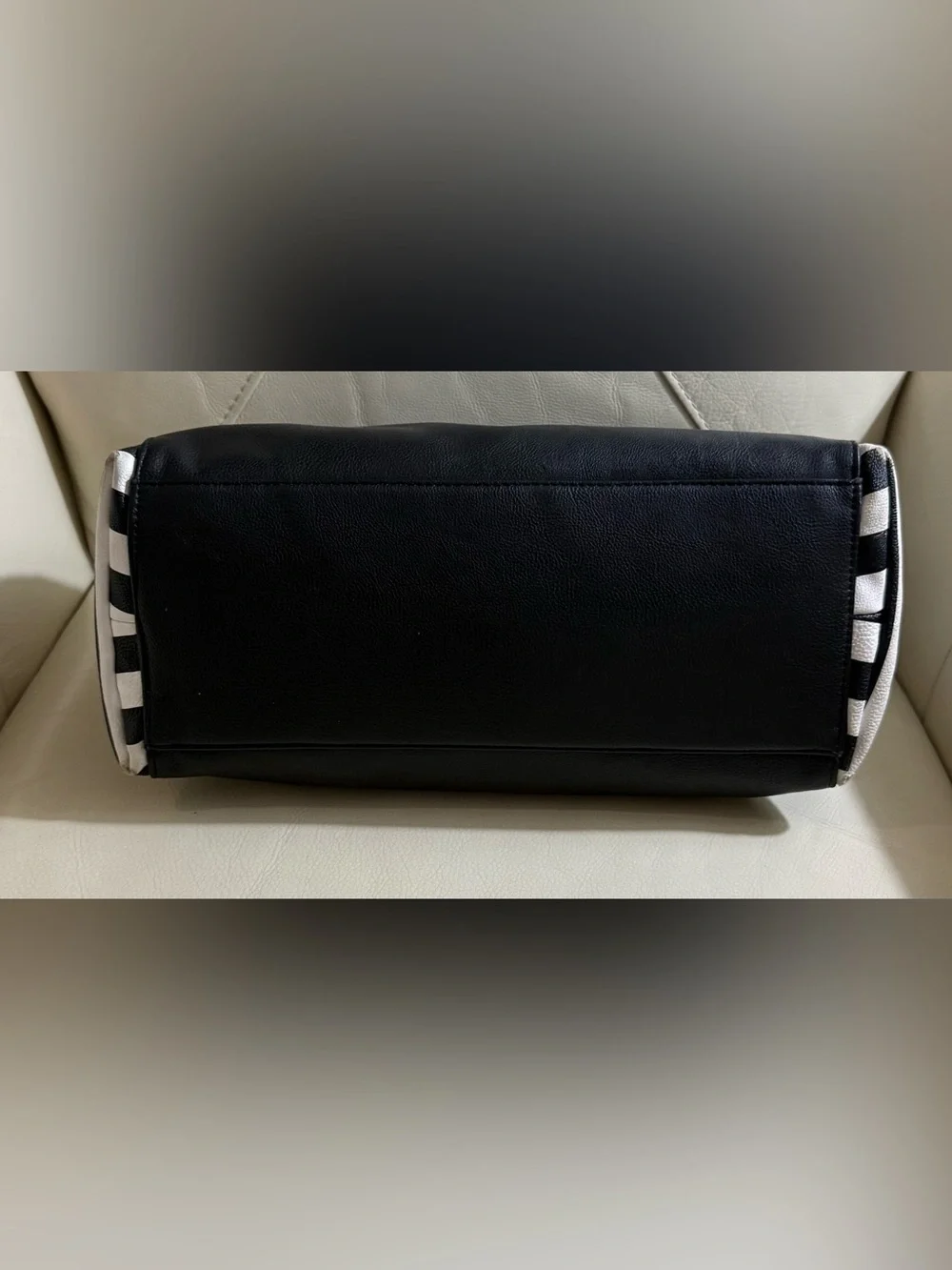 Betsey Johnson Black Shoulder Tote with Gold Chain Straps
